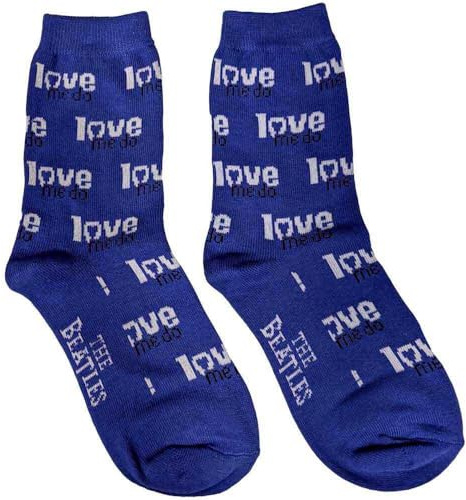 Love Me Do Blue Men's Socks Size 7-11