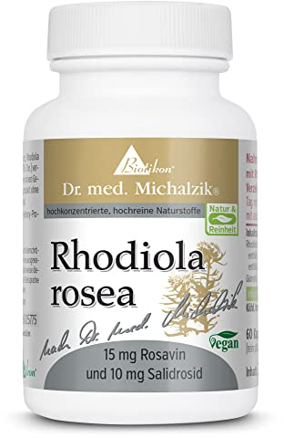 Rhodiola rosea Dr. Michalzik, 500 mg Rhodiola rosea-Extrakt, 60 Kapseln | 500 mg Rhodiola rosea-Extrakt • eigene deutsche Produktion • ohne Zusätze • vegane Kapseln