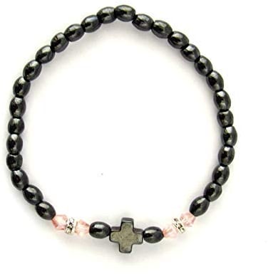 IconsGr Handmade Christian Orthodox Komboskoini Prayer Rope Hematite with Cross