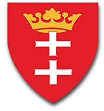 Aufkleber/Sticker Danzig Sticker Polen Gdansk Pommern Staatswappen 7x6cm A1509