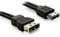 DeLOCK Power Over eSATA Extension Cable Male-Female 1m Cable de SATA Negro - Cable SATA (1 m, eSATA, Male Connector/Female Connector, Negro)