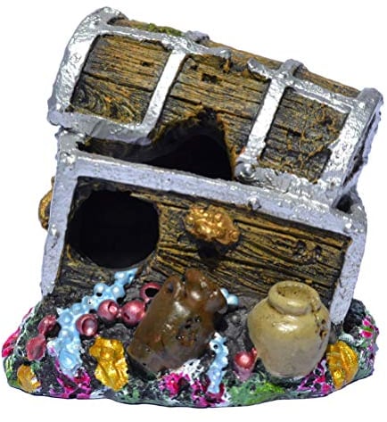 Supa Aquarium/Aquarium-Ornament, realistische Details, Kunstharz, Mehrfarbig, Maße: ca. 6 cm (L) x 7,5 cm (B) x 6,5 cm (H)