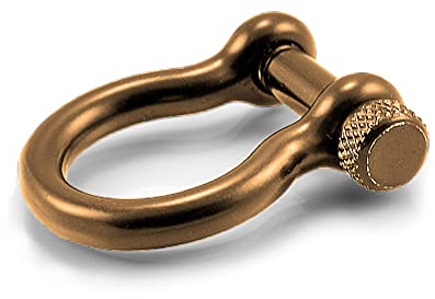 Ganzoo Set di 3 grilli in acciaio, 30 mm x 25 mm, con tappo a vite di alta qualità, forma Omega – per bracciali paracord, cordini, cinture, collari, cinture, ecc., colore: oro, taglia M – marca