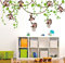 ufengke® Niedlichen Affen Klettern Baum Reben Wandsticker, Kinderzimmer Babyzimmer Entfernbare Wandtattoos Wandbilder