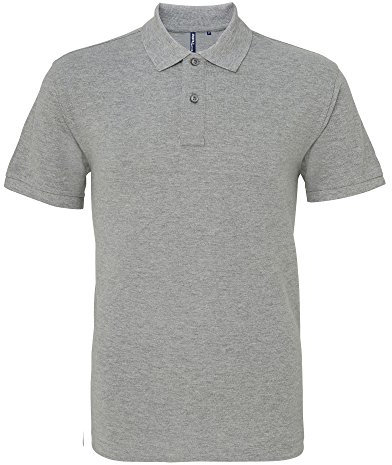 Asquith & Fox Men's Asquith and Fox Men's Polo Regular Fit Short Sleeve Polo Shirt, Grey (Heather Grey 000), XXXXX-Large (Manufacturer Size:5XL)