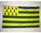 AZ FLAG - Drapeau Bretagne Melen Ha Gwer - 150x90 cm - Drapeau Breton Jaune Et Vert - Nantes 100% Polyester Avec Oeillets Métalliques Intégrés - Pavillon 110 g