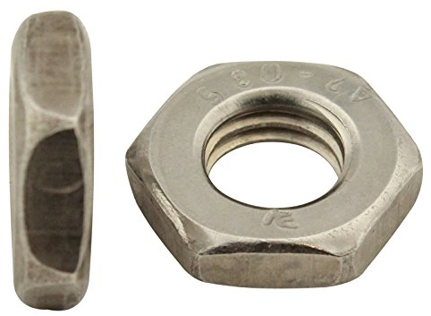 Sechskantmuttern (niedrige Form) - M6 - (10 Stück) - DIN 439 / ISO 4035 - rostfreier Edelstahl A2 (V2A) - SC439 - SC-Normteile