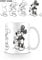Mickey-Mouse-Tasse in Geschenkbox (Sketch Process Design), 325 ml Keramiktasse – offizielles Lizenzprodukt