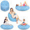 PATCH HOME 2-in-1 Sitzsack Sessel - Gaming Bean Bag mit Reißverschluss - Bereits befüllt, Ergonomisch & Robust für Kinder & Erwachsene - Indoor & Outdoor, Wetterfest (Hellblau, Ø 145cm)