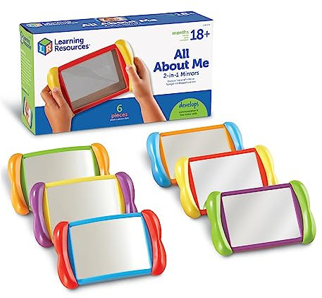Learning Resources All About Me 2-in-1-Spiegel, ab 1,5–4 Jahren, Spiegel für Kleinkinder, unterstützt Selbstwahrnehmung & Sprachentwicklung