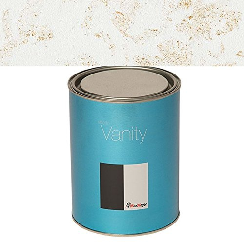 VANITY MAX MEYER Pintura de acabado decorativo perlado plata efecto decorativo para interiores, 1 L