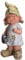 Riesige schöne aufwendig gearbeitete Wichtel Figur Mädchen NF87119 Der Hingucker in Ihrem Garten, 55 cm hoch,Gartenfigur, Deko , Dekorationsfigur für Innen und Außen, Polyresin , Gartendekoration,