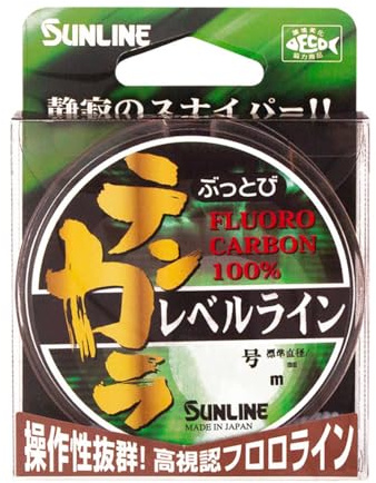 SUNLINE Fluorocarbon Line, Buttobi Tenkara Level, 98.4 ft (30 m), Orange