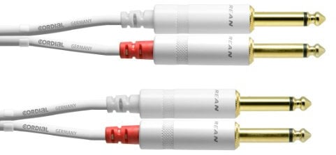 INTRO CFU 6 PP-SNOW Twin Instrumenten-Kabel, 6m weiß