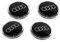 Nabenkappen-Set Audi A3 / TT Original Zubehör Tuning Zierkappe schwarz/Chrom/Glanz