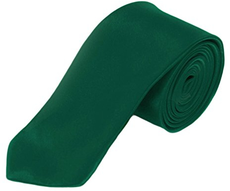 Oblique Unique schmale Krawatte, Farbe wählbar (Grün)