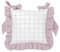 Clayre & Eef CSP26R Cross Stich Pattern Stuhlkissen Kissenbezug Kissenhülle Rüschen rot ca. 40 x 40 cm