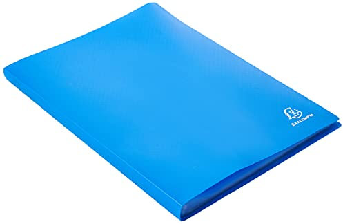 Exacompta 8562E Premium Sichtmappe aus blickdichten Kunststoff DIN A4 mit 60 Klarsichthüllen, 120 Sichten, perfekt für die Schule und das Büro Aktenhülle, Prospekthülle, blau