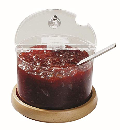 APS 11813 TOP FRESH Kühle Schüssel Mini Set 1 Spalte mit Holzsockel, 1 Kühler, 1 Schüssel, 1 Deckel mit Karte, Ø 14 x 11.5 cm 1 ltr.