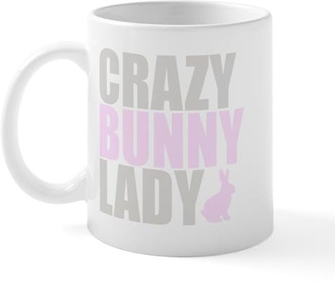 CafePress Crazy Bunny Lady Mug 11 oz (325 ml) Ceramic Coffee Mug