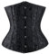 Everbellus Damen 24 Stahlstäbe Korsett Abnehmen Corsage Gürtel Unterbrust Cincher Ohne Stäbe Taillenmieder Schwarz XXL