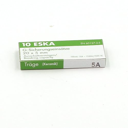 10x Fusible Temporisé (T) en céramique 5A / 250VAC 5x20mm