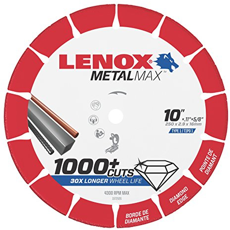 Lenox Tools Lenox 1972926 Roue de coupe en acier massif Diamètre 25,4 cm