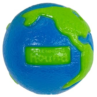 Planet Dog Orbee-Tuff Planet - Snackball für Hunde - Hundespielzeug - Blau/Grün - Klein