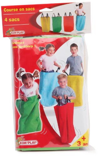 Kim'Play 12600, Confezione da 4 Sacchi per la Corsa al Sacco, Gioco [Importato dalla Francia]
