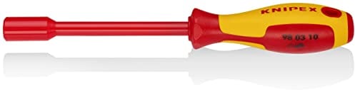 Knipex Chiave a Bocca Esagonale con Impugnatura Giraviti Brunita, Impugnatura Isolante, in Materiale Bicomponente, Collaudato Vde 237 Mm 98 03 10