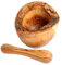 Mortier et pilon en bois d'olivier