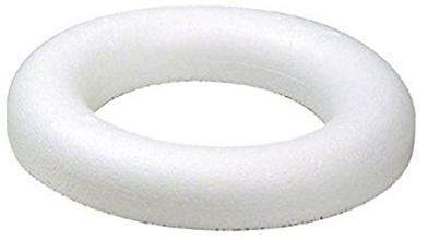 Craftmill Half Rounded Polystyrene Rings/Wreaths 25cm (250mm) - Box of (10)