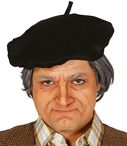 FIESTAS GUIRCA GUI18406 - Schwarze Baskenmütze (Boina)