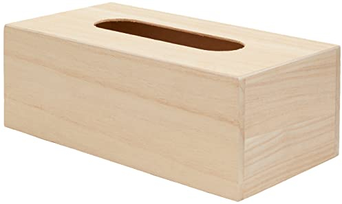 Artemio Scatola Porta fazzoletti con Fondo, Legno, Beige, 25 x 13 x 9 cm