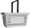 1 Einkaufskorb aus Kunststoff, Tragekorb, Shopping Basket, Supermarkt, Plastik mit Henkel 22 Liter stapelbar weiss