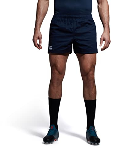 Canterbury CCC Professionell Baumwolle Shorts, Herren Rugby Kurz, Interne Zugleine & Taschen, Fitness/Training Kurz, Marineblau, Herren 5X-Large