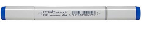 Copic Sketch Coloured Marker Pen - (FB-2) Fluorescent Dull Blue, For Art & Crafts, Colouring, Graphics, Highlighter, Design, Anime, Professional & Beginners, Art Supplies & Colouring Books