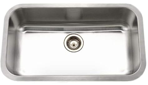 Houzer Eston Stainless Steel Kitchen Sink: 32 Inch Undermount Single Bowl Kitchen Sink, Durable & Versatile, Essential for Home & Apartment: STL-3600-1