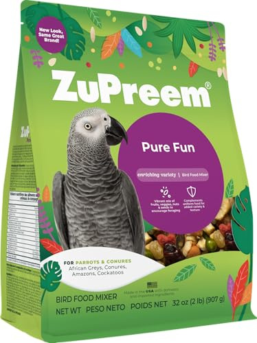 ZuPreem Pure Fun Parrot & Conure Food, Bird Food Mixer, M/L, 2 lbs