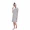 Carenesse Saunakilt Damen 80 x 140 cm grau I Saunatuch 100% Baumwolle Öko-Tex 100 I Weiches OneSize Saunakleid Flexibler Gummibund & 5-Fach Knopfleiste I Sauna Kilt mit aufgesetzter Tasche