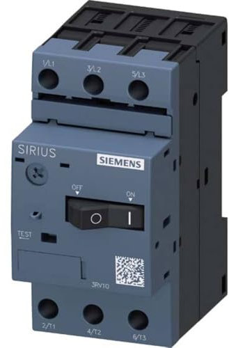 Siemens 3RV1011-1DA10 Circuit-Breaker Size S00, for Motor Protection, Class 10, A-REL.2.2...3.2A, N-REL. 42A, Screw Terminal, Standard Switching Capacity, White