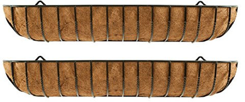 Selections Metal Wall Trough Planters (120cm Trough x 2)