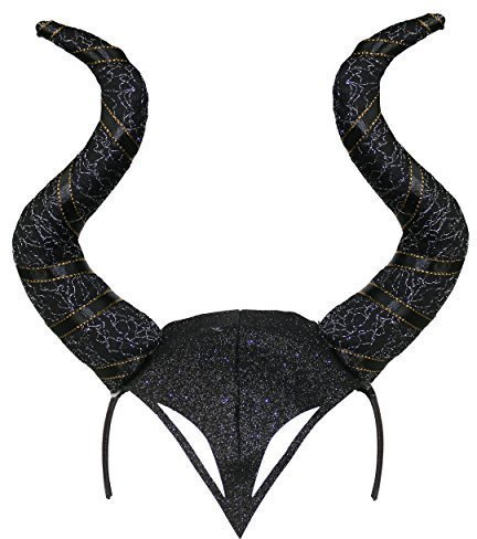 Evil Witch Horn Cosplay Fancy Dress Headband - Black
