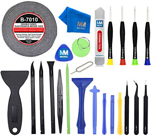 MMOBIEL 24 In 1 Reparatur Werkzeug Tool Kit für Smartphones und Feinmechanik inkl. Klebeband Schraubenzieher Set