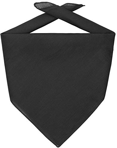 Hutshopping Bandana Tuch Bandanatuch Baumwolltuch Halstuch Bandanas Kopftücher (One Size - schwarz)
