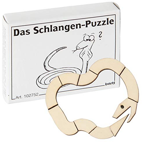 Bartl 102752 Mini-Holz-Puzzle Das Schlangen-Puzzle aus 10 kleinen Holzteilen