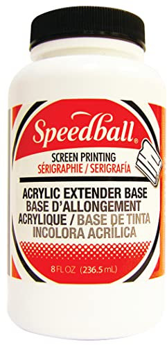 Speedball 8oz (237ml) Acrylic Extender Base, Art Screen Printing Pouring Medium, Create More Transparent Colour Contrast, Mix With Acrylic Inks, Liquid Mediums For Artists Art And Craft Kit