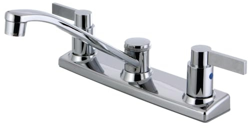 Kingston Brass FB2121NDL 7-11/16-Inch in Spout Reach NuvoFusion 8-Inch Centerset Kitchen Faucet, Polished Chrome