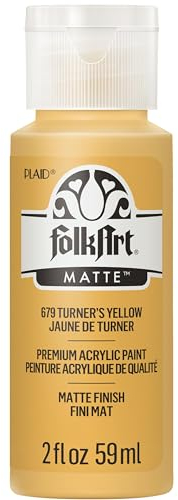 Folk Art Acrylic Paint in Assorted Colors (2 Ounce), 679 Turner's Yellow