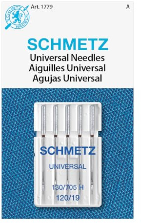 Schmetz Universal (Regular / Standard) Household Sewing Machine Needles, Size 120/19 (130/705 H)